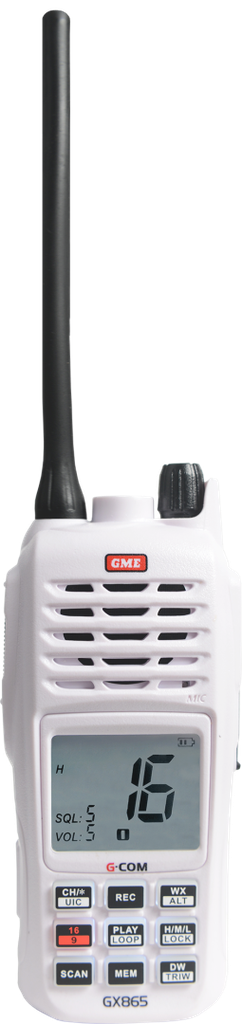 5/1 Watt VHF Handheld  Marine Radio - Float & Flash