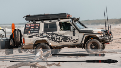 1040mm Fibreglass Radome Antenna, AS001B Spring (6.6dBi Gain) - Black