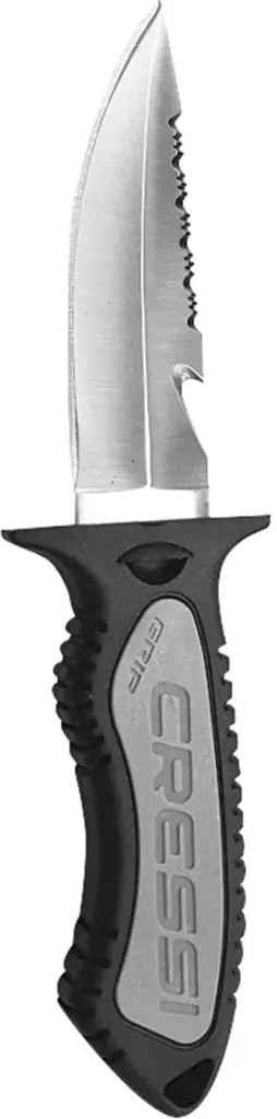 GRIP SMALL SCUBA KNIFE REGULAR TIP STEEL - Cressi