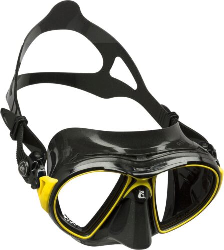 DIVING MASK Cressi AIR MASK SIL BLACKL/FRAME BLACK YELLOW