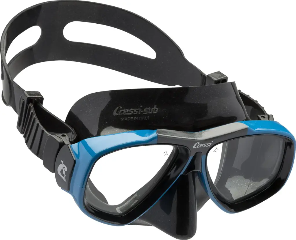FOCUS MASK SIL BLACK/FRAME BLUE - Cressi