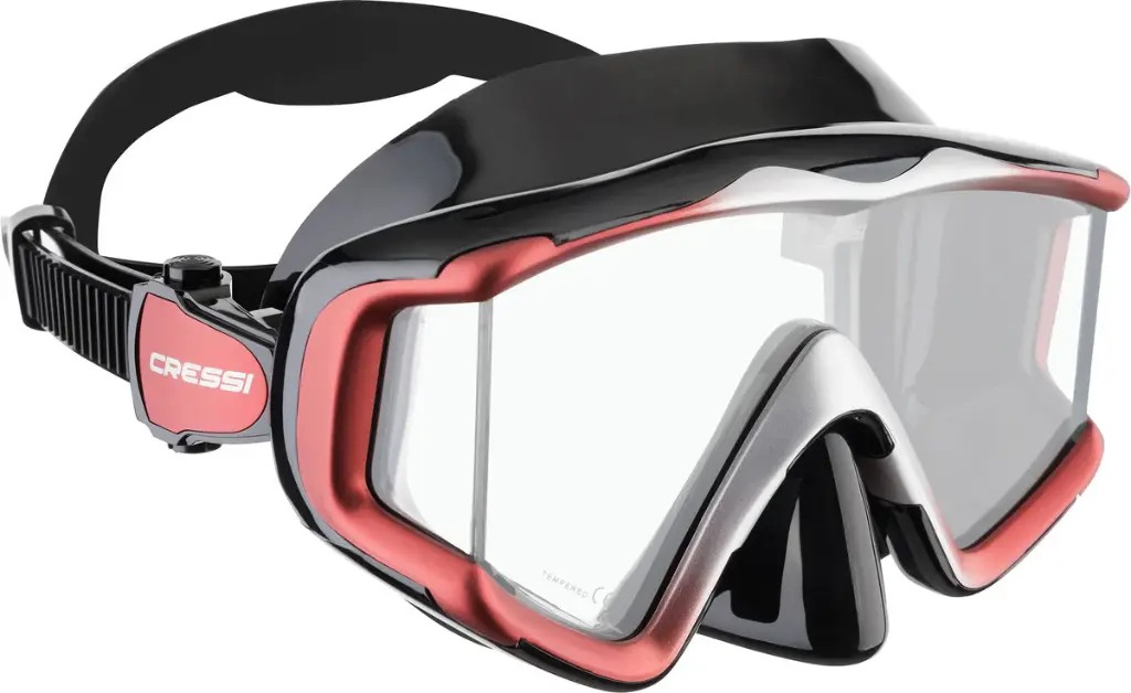 LIBERTY TRISIDE SPE MASK BLACK/RED/SILVER - Cressi