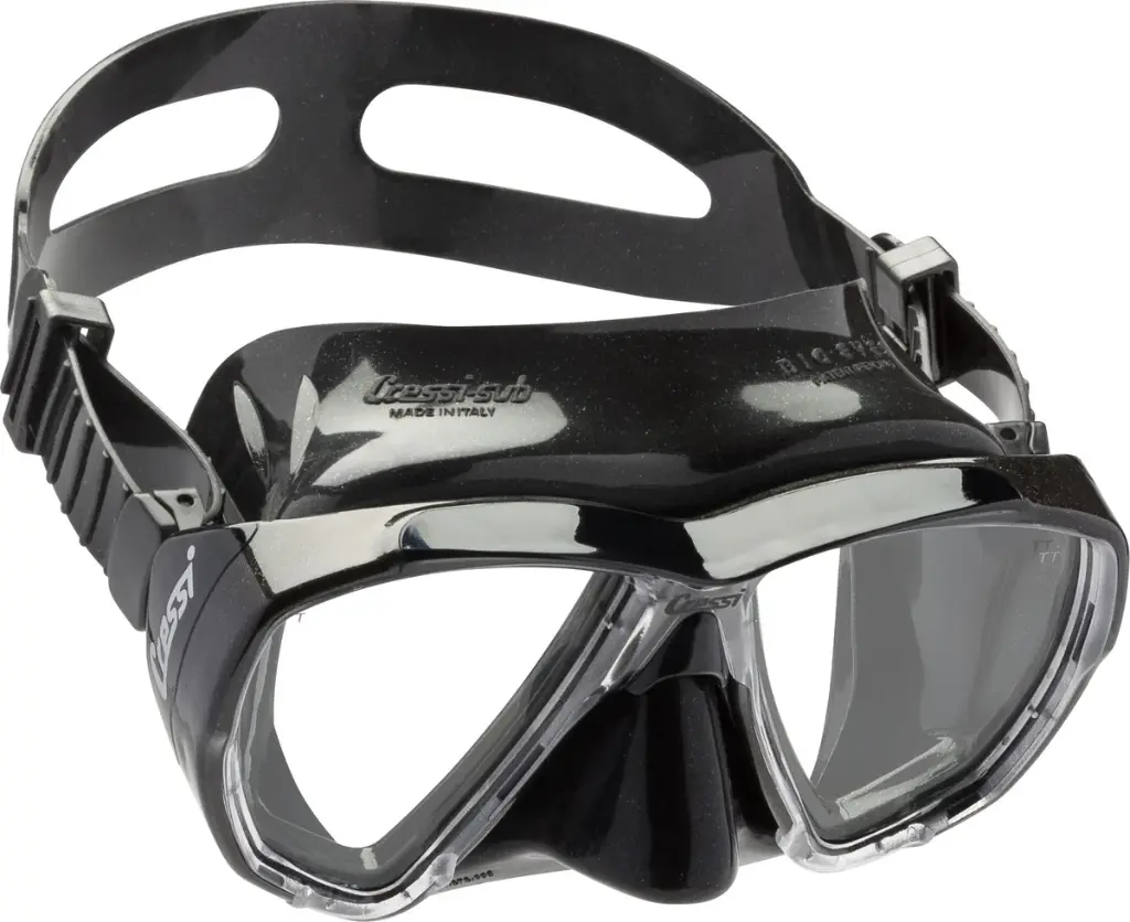 BIG EYES MASK SIL BLACK/FRAME BLACK - Cressi