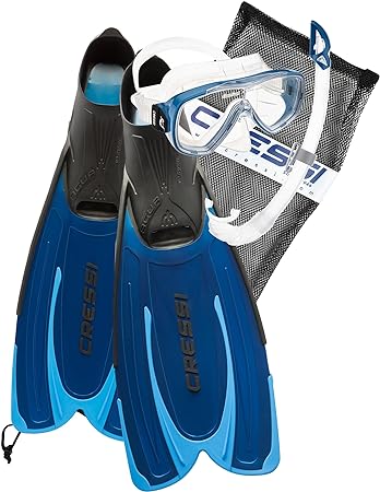 DIVING SNORKEL Cressi AGUA + ONDA + MEXICO SET BLUE 35/36