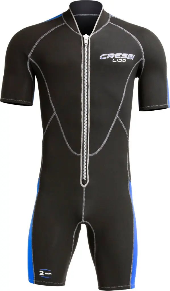 LIDO MAN SHORTY WETSUIT BLACK/BLUE 2mm L/4 - Cressi