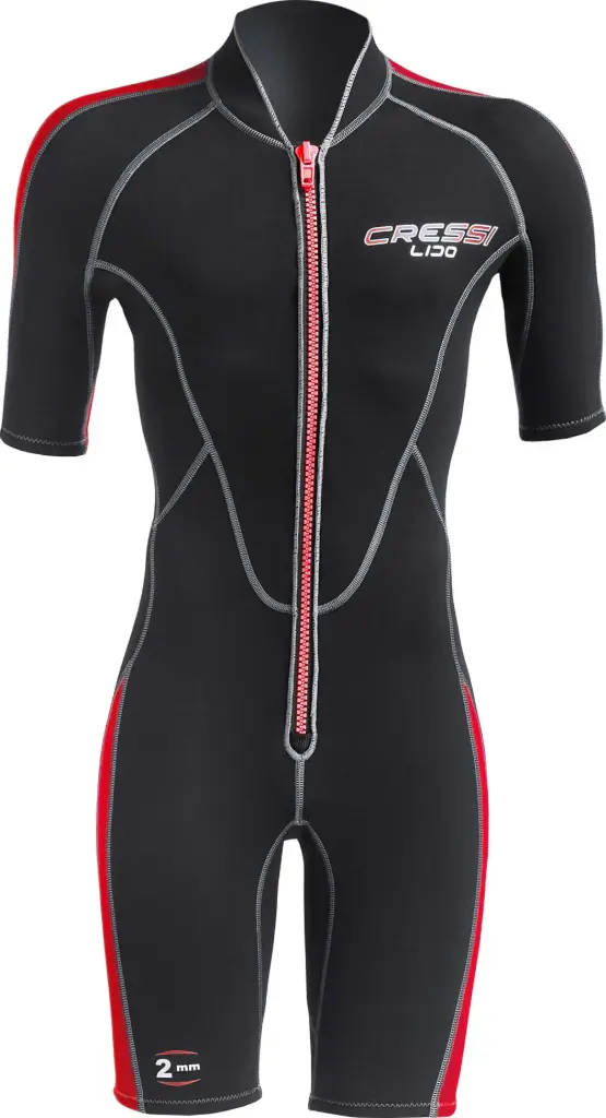 LIDO MAN SHORTY WETSUIT BLACK/RED 2mm L/4