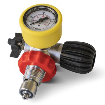 CYLINDER FILLING DEVICE WITH PRESSURE GAUGE