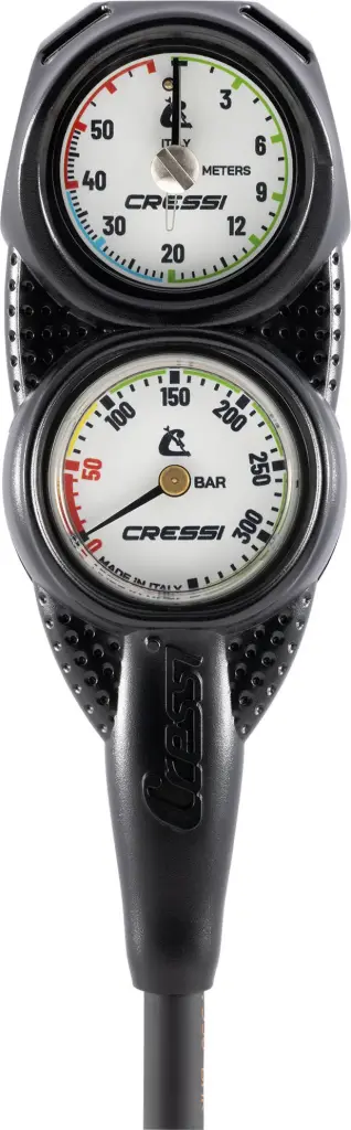 CONSOLE DP2 PRESSURE+DEPTH GAUGE VALE 300 C WHITE M/BAR - Cressi