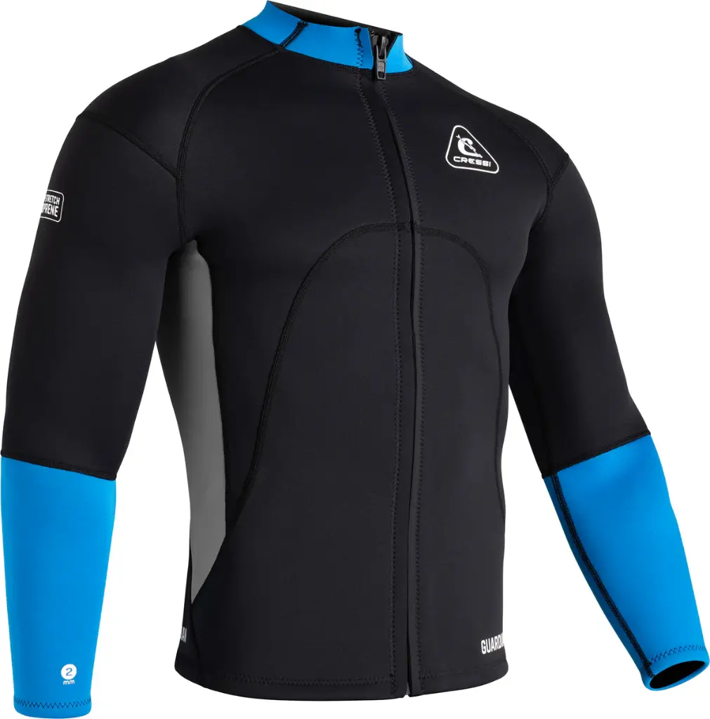 GUARDIAN MAN NEOPRENE JACKET BLACK/BLUE 2mm XL/5 - Cressi