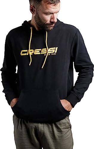 CRESSI HOODIE UNISEX BLACK/YELLOW 2XL