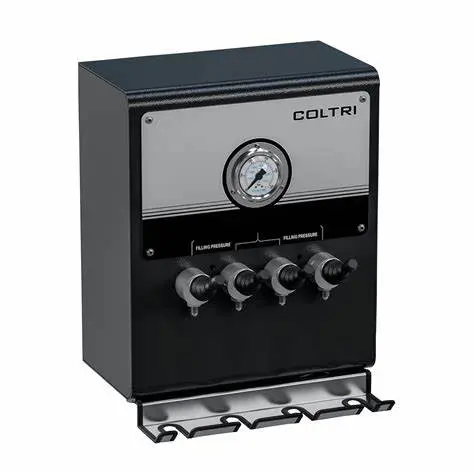 FILLING PANEL WITH 4 OUTLETS LEVER VALVES-INOX