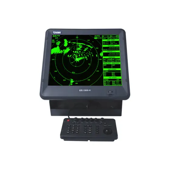9.7" Color LCD Marine Radar with AIS Display and Target Tracking