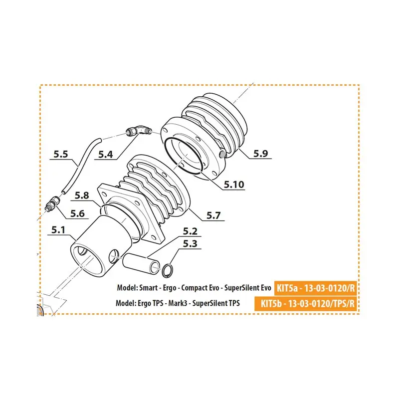 KIT PUSHING PISTON 3RD STAGE Ø60 MCH-13/16