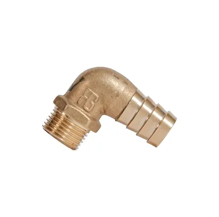 MBC Marine HCM-1219/90 - Brass 90 degree hose connector male 1/2” x 19