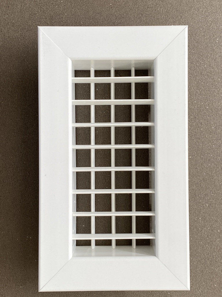 MBC Marine PSAG-S-100-W - White plastic supply air grille square with plenum box 100mm