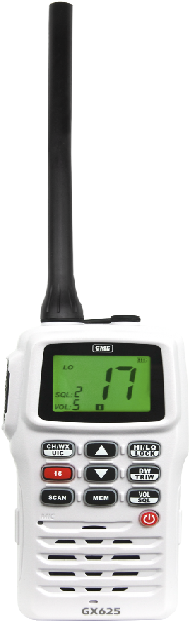 GME VHF Handheld Marine Radio - White