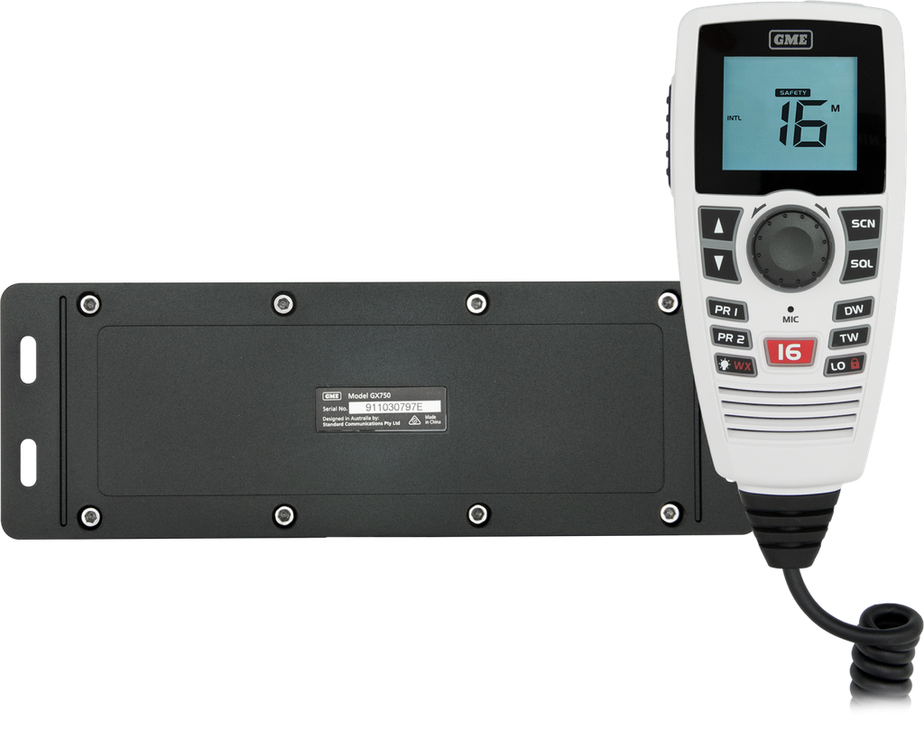 GME BLACK BOX VHF MARINE RADIO - BLACK
