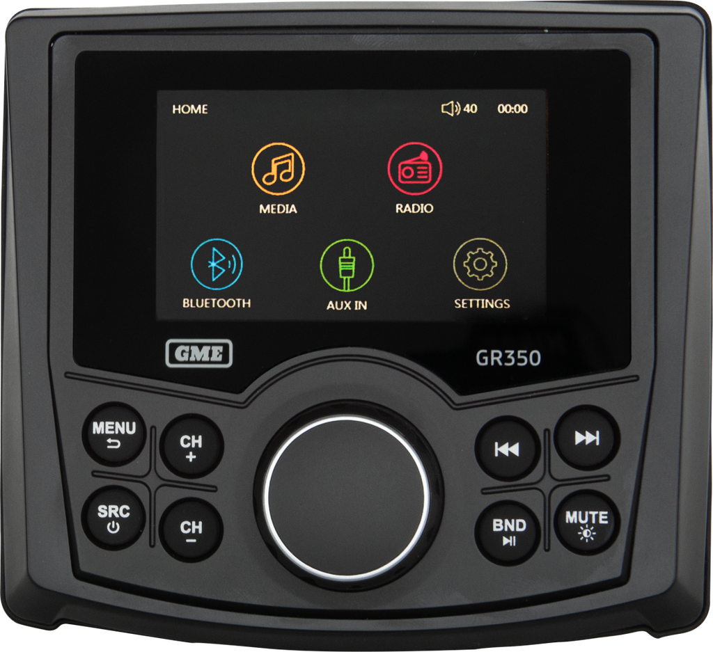 Am/Fm Ip54 Compact Marine Stereo With Bluetooth - Black