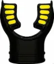 SILICONE MOUTHPIECE 2 TONE BLACK/YELLOW - Cressi