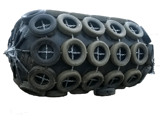 [MF-1X15] Pneumatic Fender with Chain & Tire 1000x1500mm with Toolbox