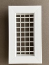 MBC Marine PSAG-S-100-W - White plastic supply air grille square with plenum box 100mm