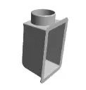 MBC Marine PB-S-2515 - Plenum box for SAG2515 side ring duct connect 125mm